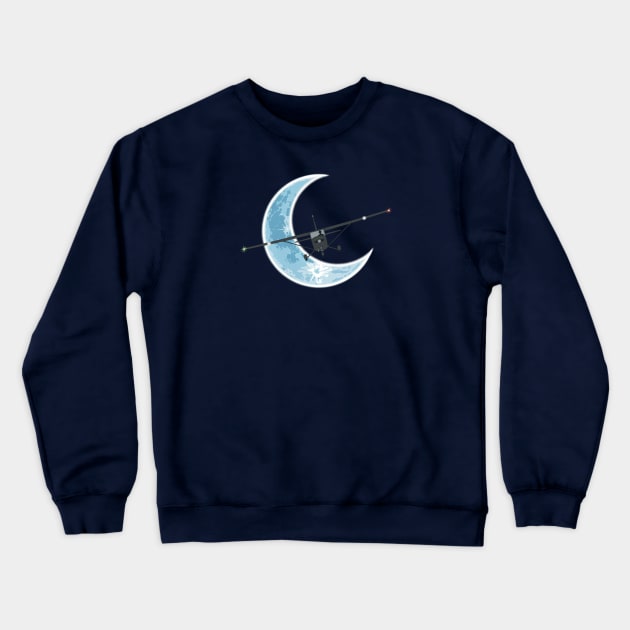 Cessna 172 Moon Crewneck Sweatshirt by Kassi Skye